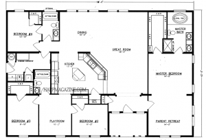 Barndominium Floor Plans 40x60 5 Bed 2 Bath - Cabrito