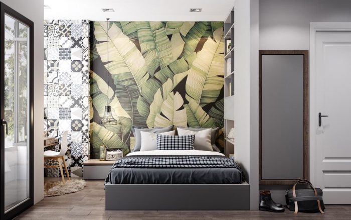 7. Wallpapered Accent Wall Ideas B Accent Wall Ideas - Wallpapered A - Cabritonyc.com